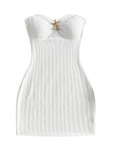 lot 2135 image: MakeMeChic Womens Strapless Dress Starfish Metal Sleeveless Bodycon Tube Mini Dresses White X-Small