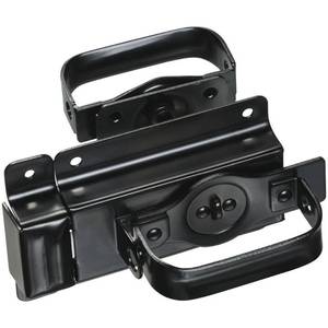 lot 2141 image: National Hardware N101-576 Swinging Door Latch Heavy Duty Steel with WeatherGuard Protection Black Finish for Shed Barn Gate Interior Exterior Use Automatic Locking
