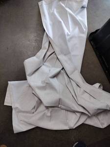 lot 2143 image: White curtains to pack approximately 9 ft x 2 ft