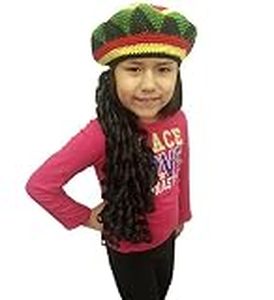 lot 2195 image: Rasta Hat with Dreadlocks - Rasta Wig With Cap Costume Accessory