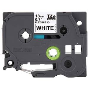 lot 4174 image: Brother P-Touch Genuine TZe-FX241, 34 (0.7) Black on White Flexible CableWire Laminated Tape ��26.2 ft(8m) (TZEFX241)