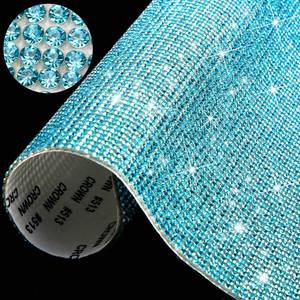 lot 4198 image: Outus 12000 Pcs Self-Adhesive Rhinestone Sheet 9.4x7.9 Inch Glitter Crystal Gem Stickers for Car Phone DIY Craft Bling High-Density Bling Decals for Women DIY Clothing Decor(Lake Blue)