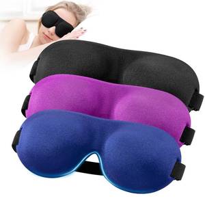 lot 4210 image: YIVIEW Sleep Mask for Back and Side Sleeper Pack of 3, 100% Light Blocking 3D Eye Masks for Sleeping, Lightweight & Breathable Eye Cover for Women Men, Zero Pressure Night Blindfold