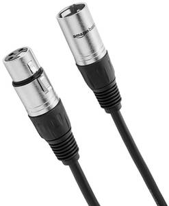lot 4236 image: Amazon Basics XLR Male to Female Microphone Cable for Speaker or PA System, Recording Studio, All Copper Conductors, Low Noise Shielding, 6MM PVC Jacket, 6 Foot, Black