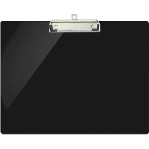 lot 4265 image: Officemate Recycled Landscape Plastic Clipboard, 12 x 9-Inches, Horizontal Document Holder for Forms, Reports and Schedules, Black