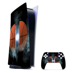 lot 4278 image: MightySkins Gaming Skin for PS5  PlayStation 5 Digital Edition Bundle - Basketball Orb  Protective Viny wrap  Easy to Apply and Change Styles  Made in The USA