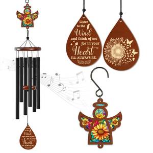 lot 4293 image: FLAGWIX Sympathy Gifts for Loss of Loved One - Memorial Angel Wind Chimes 32 for Outside - Remembrance & Bereavement Gift Ideas, Condolence Memorial Gifts for Loss of Mom Dad, Ideal for Funeral