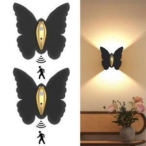 lot 5024 image: Eneru Battery Operated Wall Sconce Set of 2 5000mAh Rechargeable Motion Sensor Night Light Wireless Wall Sconces Magnetic Closet Lights Stair Light Indoor Up and Down Wall Lamp for Bedroom Hallway
