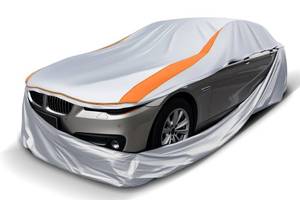 lot 5029 image: FJWDSC Full Enclosed Sliver Car Cover Universal Fit ImpalaEl CaminoCapriceBel AirBiscayne,Dodge Charger Daytona,7 Series,Benz S,Audi A8S8,Lexus LS,CT6,Continental SedanCoupe Length 204-216 in