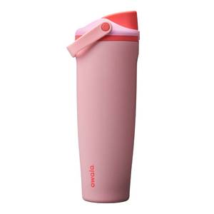 lot 5034 image: Owala FreeSip Sway Insulated Stainless Steel Water Bottle with Two-Way Spout, Built-In Straw and Bucket Handle, Made for Travel, School, and Sports, 40oz, BPA Free, Leak Proof, Pink Angel Food Cake