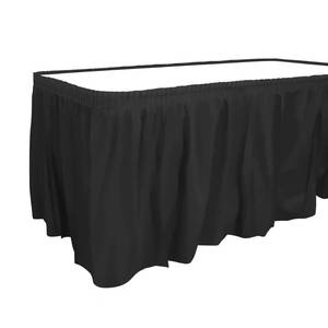 lot 5035 image: Party Dimensions Plastic Table Skirt, 29-Inches by 14-Feet - Black - 6 Pack