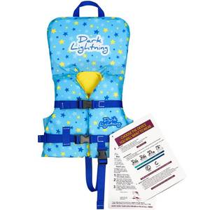 lot 5048 image: Dark Lightning USCG Approved Life Jacket for Toddlers 1-3 Years Old, Swimming Pool Floats 20-30 Pounds,BabyInfant Life Vest 0-30 lbs, Starfish