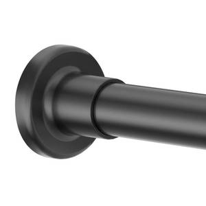 lot 5053 image: Shower Curtain Rod Adjustable 32-80, Tension Shower Curtain Rod No Drilling Stainless Steel Rust Proof for RV Bathroom Shower Stall Apartment, Black