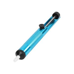 lot 6044 image: NORYEEBRAN Solder Sucker Desoldering Pump Soldering Iron Auxiliary Tool Manual Desoldering Suction Pump Vacuum Pump Solder Removal Tool Cyan