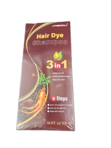 lot 6222 image: MEIDU Hair Dye Shampoo 3 in 1, 16.9 fl oz  500 ml