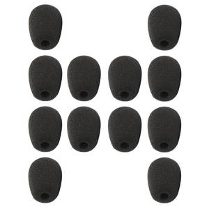 lot 6399 image: HIYANCO 12 Pack Headset Microphone Windscreen Foam Cover Soft Comfortable and High-density Lapel Mic Covers Pop Filter Replacement Windshield for Headset Microphone