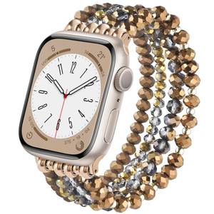 lot 6403 image: VISOOM Beaded Bracelet Compatible for Apple Watch Band 38404142mm Women- Apple iWatch Series 11 10 9 8 7 SE 6 5 4 3 2 1 Bands Dressy Fashion Cute Handmade Stretchy IWatch 10 42mm Strap Band