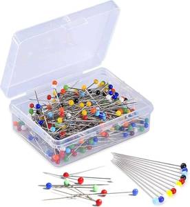 lot 6408 image: MINTHE 100PCS Sewing Pins for Fabric, Straight Pins Sewing with Pearlized Colored Heads, Quilting Supplies, Pearl, Stick, Corsage, Head