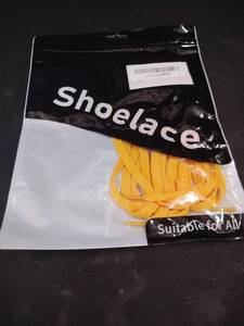 lot 6416 image: Polar Rabbit 2 Pairs Flat Shoe Laces for Sneakers 516 Wide Athletic Shoelaces Boot Strings in 24-79 for Kids Adults Gold 90CM 35