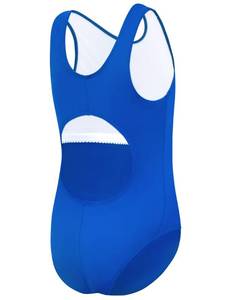 lot 6417 image: Alikhonf Girls Bathing Suit Size 10-12 Years Old Kids Sleeveless Back Cutout Swimsuit Summer Swimwear Royal Blue