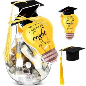 lot 6456 image: Neyeidru Graduation Money Gift Box - Graduate Cap Mason Jar Filled with Case for Class of 2026 Party Favor for Him Her Women Men College High School