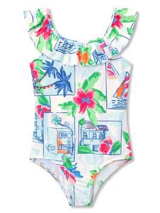 lot 6487 image: Dvenki Toddler Girls One Piece Swimsuit Adjustable Straps Sizes 4