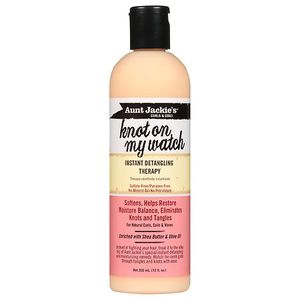 lot 10465 image: Aunt Jackies Knot on My Watch Instant Detangling Therapy - 12 fl oz For Curly, Textured, Dry Hair, Fruit & Floral Scent