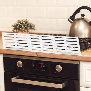 lot 11178 image: Child Proof Stove Guard Stainless Steel �� 2 Pack Adjustable 17 - 34 Stove Guard Heavy-Duty Heat-Resistant Child Safety Barrier that Protects from Burns and Scalds (Slight Use)