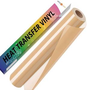 lot 12063 image: HTVRONT Tan HTV Vinyl Roll - 12 x 10ft Tan Iron on Vinyl for All Cutting Machines, Heat Transfer Vinyl Rolls for t Shirts - Easy to Cut & Weed for Heat Vinyl Design