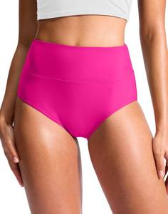 lot 12074 image: G Gradual Womens High Waisted Bikini Bottoms Tummy Control Swim Bottom Full Coverage Bathing Suit Swimsuit Bottoms for Women(Rose,L)