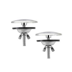 lot 12077 image: 2 Piece 2 Inch Kitchen Sink Hole Cover, Kitchen Stainless Steel Faucet Hole Cover, Sink Tap Hole Cover (Brushed Nickel)