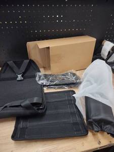 lot 14447 image: 3-Piece Black Accessory Organizer Set with Carrying Pouches