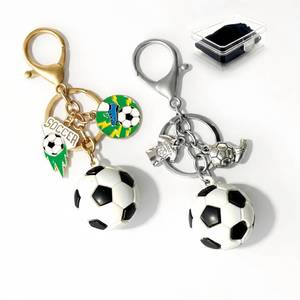 lot 14475 image: SANGARE Soccer Keychain �� Gold & Silver Matching Set for Men Women Teens �� for Sister, Brother, Teammate or Best Friend �� Small Meaningful Gift