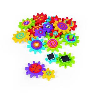 lot 19974 image: Fun Express Magnetic Gear Building Toys 22 Pieces - Educational STEM Learning Toys for Kids Ages 4-8  Spinning Gears for Refrigerator Magnets & Whiteboard  Multicolor Engineering Science Kit Set
