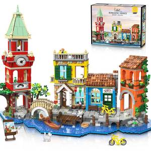 lot 19985 image: PLAXSOON Venice Main Street Building Set for Adults Girls 10