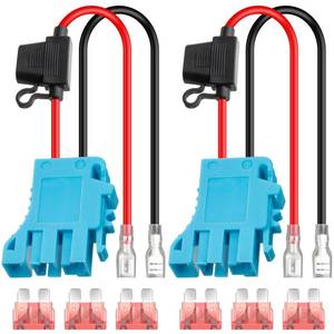 lot 20216 image: Saillong 2 Pack 12 AWG Wire Harness Connector Replacement Compatible with Peg-Perego 12 Volt SLA Battery Ride On Vehicle Boys and Girls Riding Toys, Connector Wire with Fuse