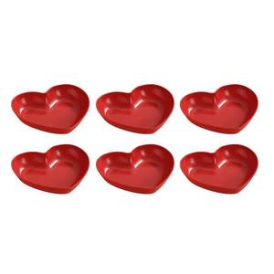 lot 20274 image: SJFBJNJHJ 6 Pcs Valentines Day Heart Bowl Set, Valentines Candy Bowls for Dinner Appetizer Sauce Dish Dipping Snack Fruit Dessert Steak, Red