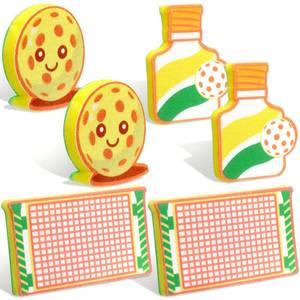 lot 20323 image: Zhehao 6 Pcs Kitchen Sport Inspired Sponges Durable Layered Cleaning Sponges Funny Quirky Kitchen Accessory Sport Court Gift-Ready Packaging for Family and Friends