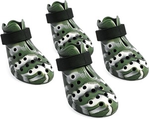 lot 2144 image: Dog shoes for hot summer days rain camouflage size M