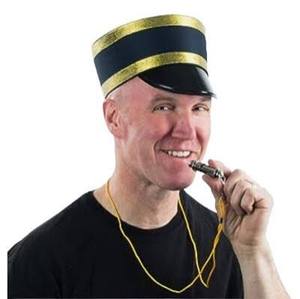 lot 4340 image: Urdoe Conductor Hat and Whistle Set f-tg356