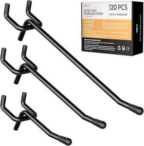 lot 5045 image: Incly Pegboard Hooks Assortment 120 Pieces for Pegboard