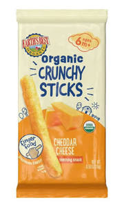 lot 5063 image: Earths Best Organic Crunchy Sticks Cheddar Cheese Teething Snack 5 Pack 0.56oz