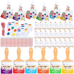 lot 5081 image: Wonderjune 146 Pcs Valentines Day Art Supplies Beginner Painting Set (stock image is an approximate)