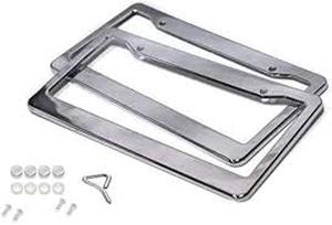 lot 6219 image: R-GEE License Plate Frames 2-Pack Matte Black 2 Holes Aluminum X004RB2XOS