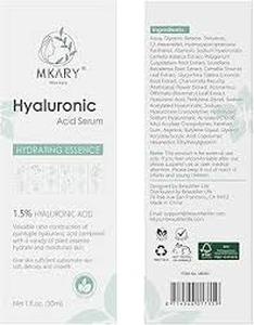 lot 6436 image: MKARY Hyaluronic Acid Serum 1.5% Hydrating Essence 1 fl oz 3-Pack