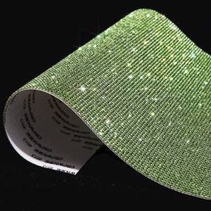 lot 6450 image: Gersoniel 3 Sheets Bling Rhinest Crafts Decoration Silver Green