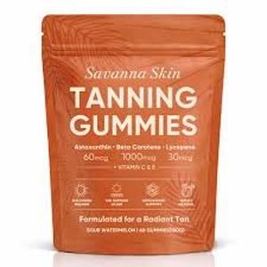 lot 6473 image: KYZTMHC Savanna Skin Tanning Gummies, with Vitamin C & E, Astaxanthin, Beta Carotene & Lycopene Blend, Natural Looking Glow, Bronzing, Radiant Healthy Skin, Non-GMO, Vegan & Sugar-Free, 60 Gummies