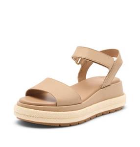 lot 1589 image: Sorel Womens Sunpeak Platform Sandal, Honest BeigeChalk, 7 Regular