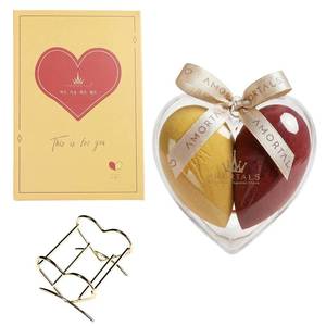 lot 2384 image: AMORTALS Heart Makeup Sponge Set - 2 Pcs Soft Beauty Sponges with Heart-Shaped Holder for Liquid Foundation, Cream, and Powder - Latex-Free Blending Sponge Kit for Valentines Day Gifts for Women
