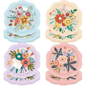 lot 2420 image: Pickmesh 60 Pcs Floral Paper Plates 7 Inches Vintage Flower Disposable Dinner Dessert Plates for Baby Shower Bridal Shower Birthday Wedding Tea Party Decoration Supplies